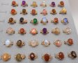 Gemstone 'Bling' Ring with 'Diamonds' - 36 Pieces