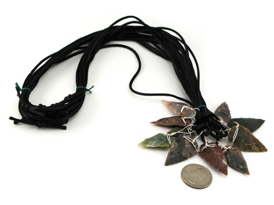 Arrowhead Cord Necklace - 10 Pieces