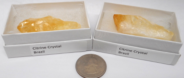 Citrine Crystal, Medium, Gift Box - 5 Pieces
